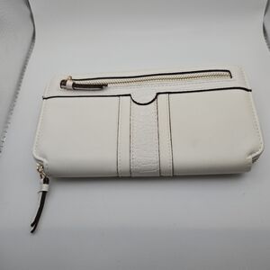 🤍 White Zip Around Wallet | Faux Leather | Minimalist Organizer 🤍